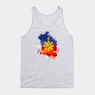 Phil.Flag Sun Baybayin word 'PI' (Pilipinas) Tank Top